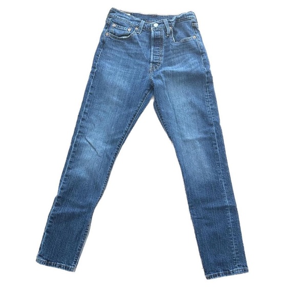 ⭐️LEVI - 501 SKINNY ORIGINAL FIT IN COLOR SHOUT OUT STONE MEDIUM WASH⭐️ - Picture 3 of 7